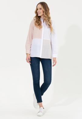 Kadın Turuncu Uzun Kollu Gömlek - 50251873008