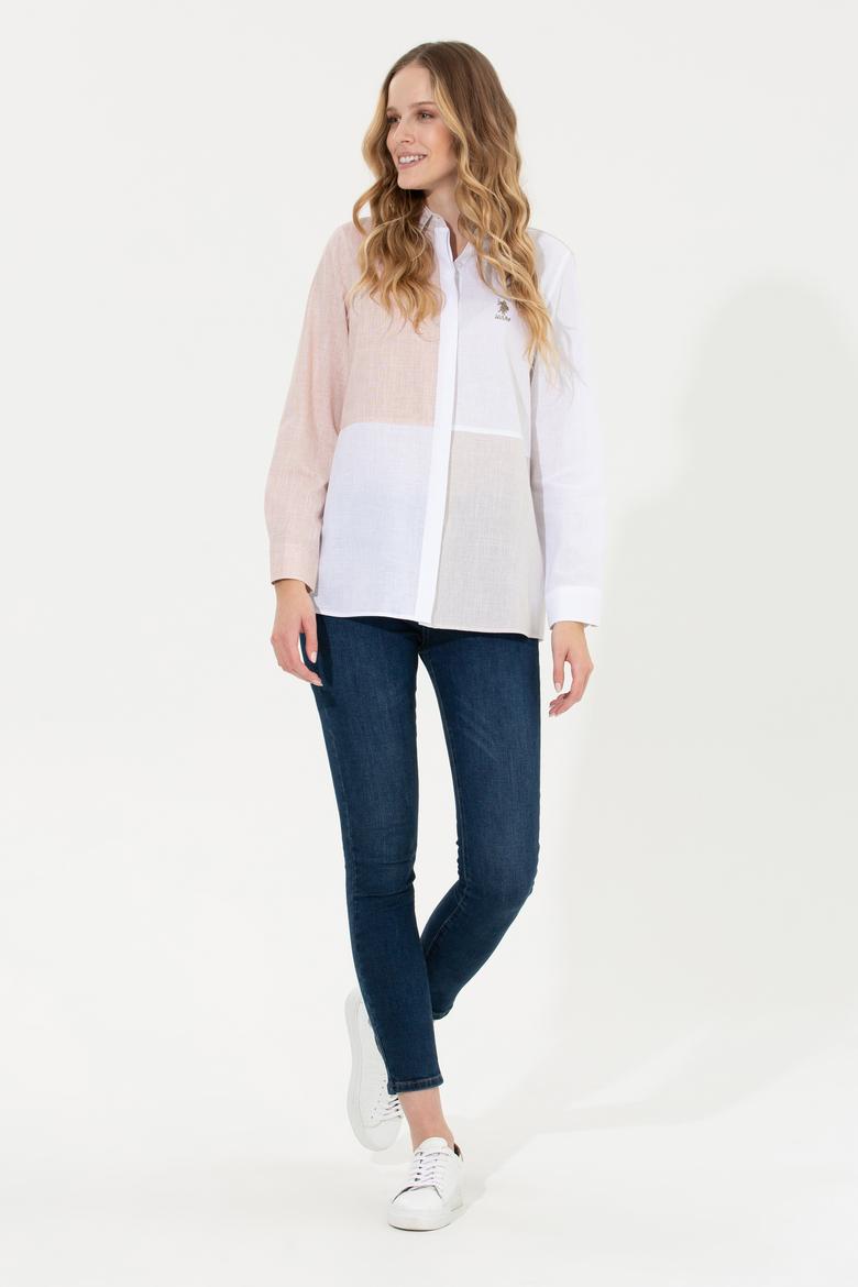 Kadın Turuncu Uzun Kollu Gömlek - 50251873008