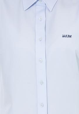 Kadın Açık Mavi Uzun Kollu Basic Gömlek - 50266458067