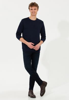 Erkek Lacivert Basic Sweatshirt - 50254503004