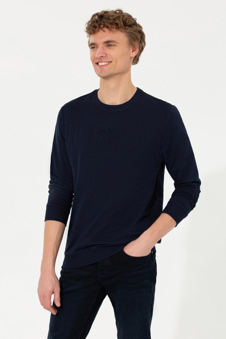 Erkek Lacivert Basic Sweatshirt - 50254503004