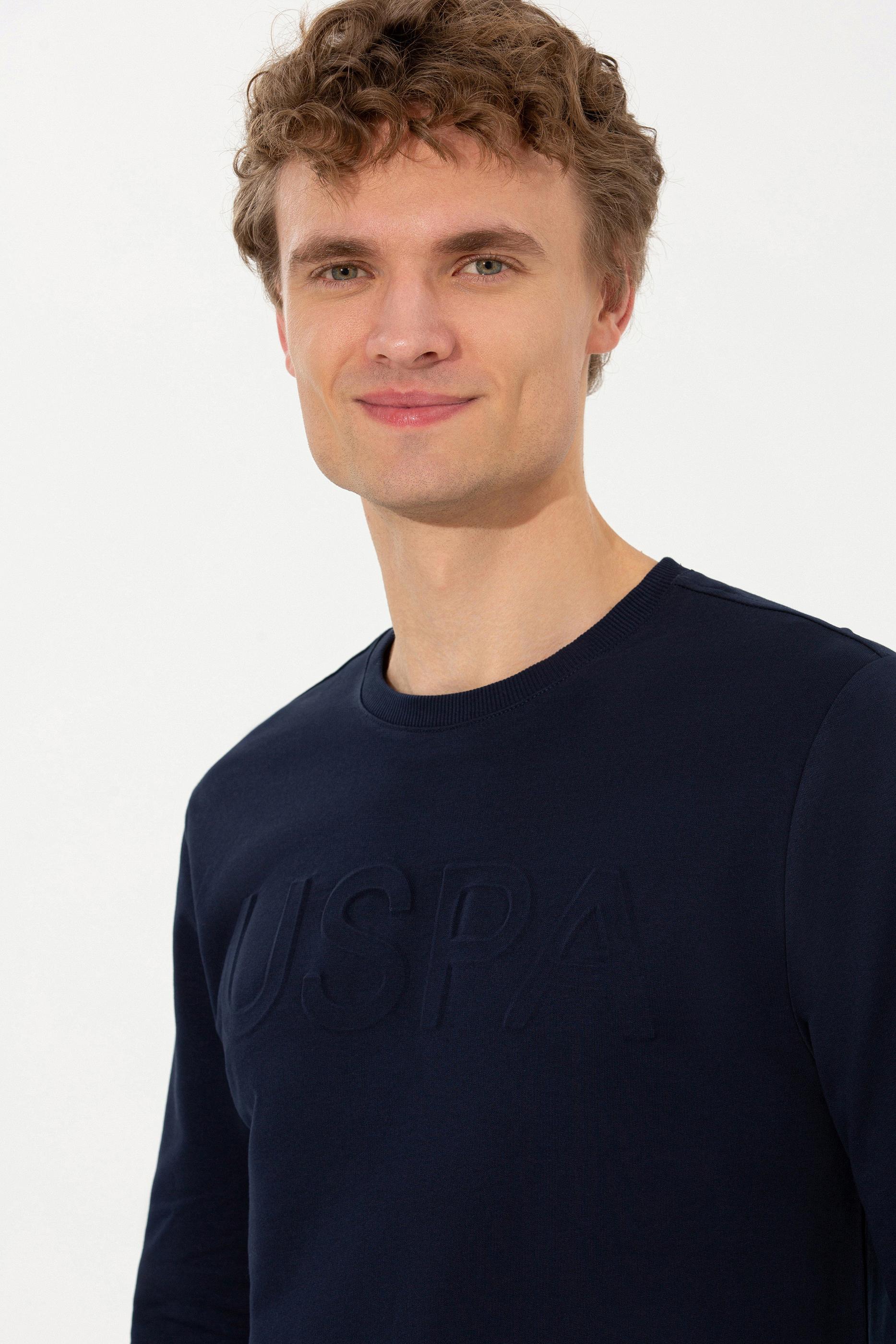 Erkek Lacivert Basic Sweatshirt