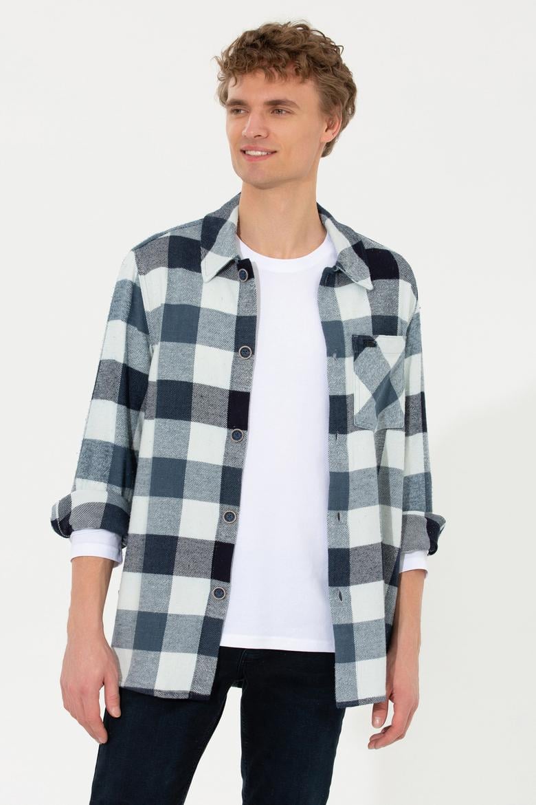 Erkek Mavi Jean Gömlek