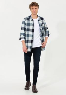 Erkek Mavi Jean Gömlek - 50252959011