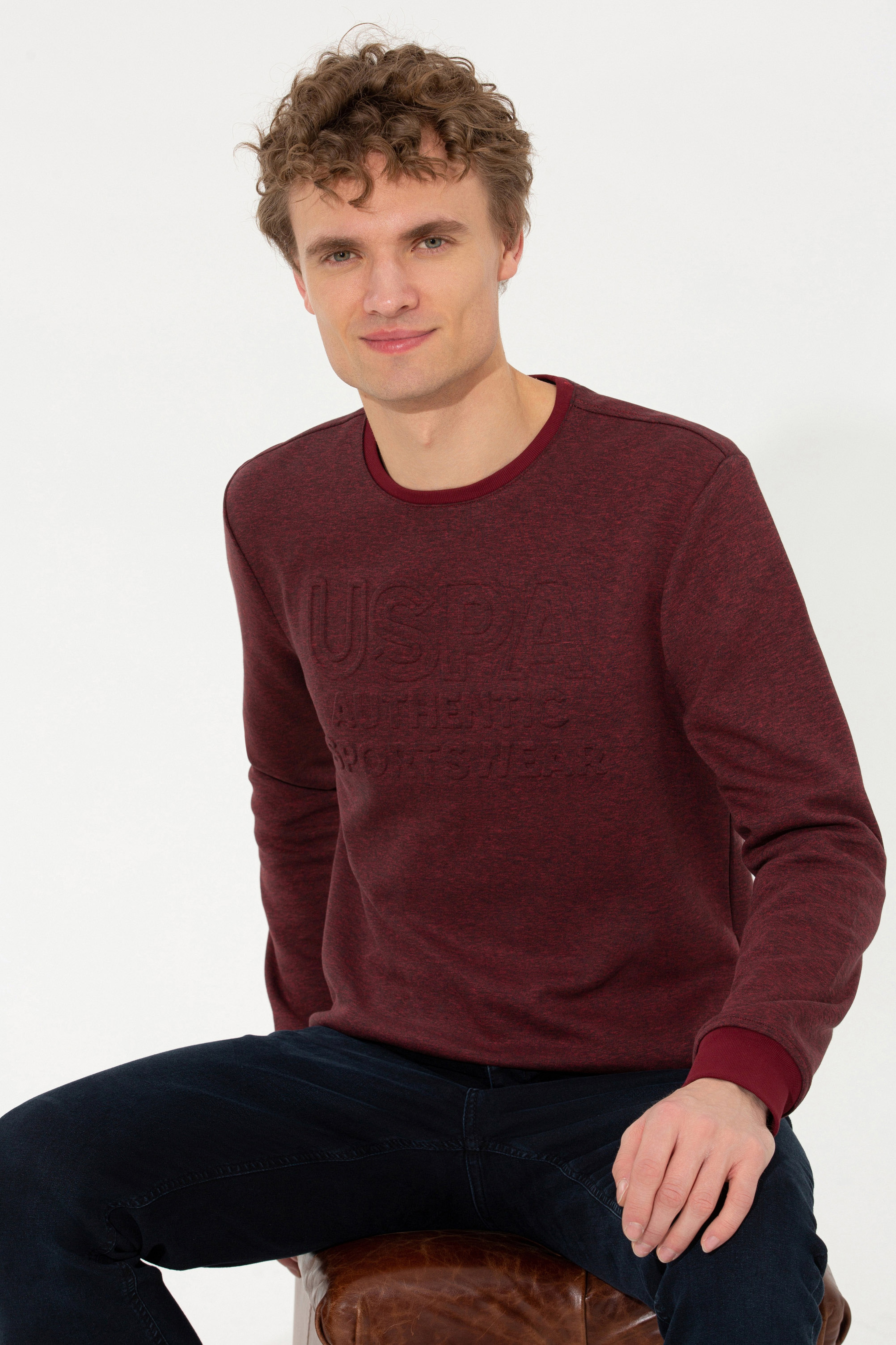 Erkek Vişne Sweatshirt - Image 3