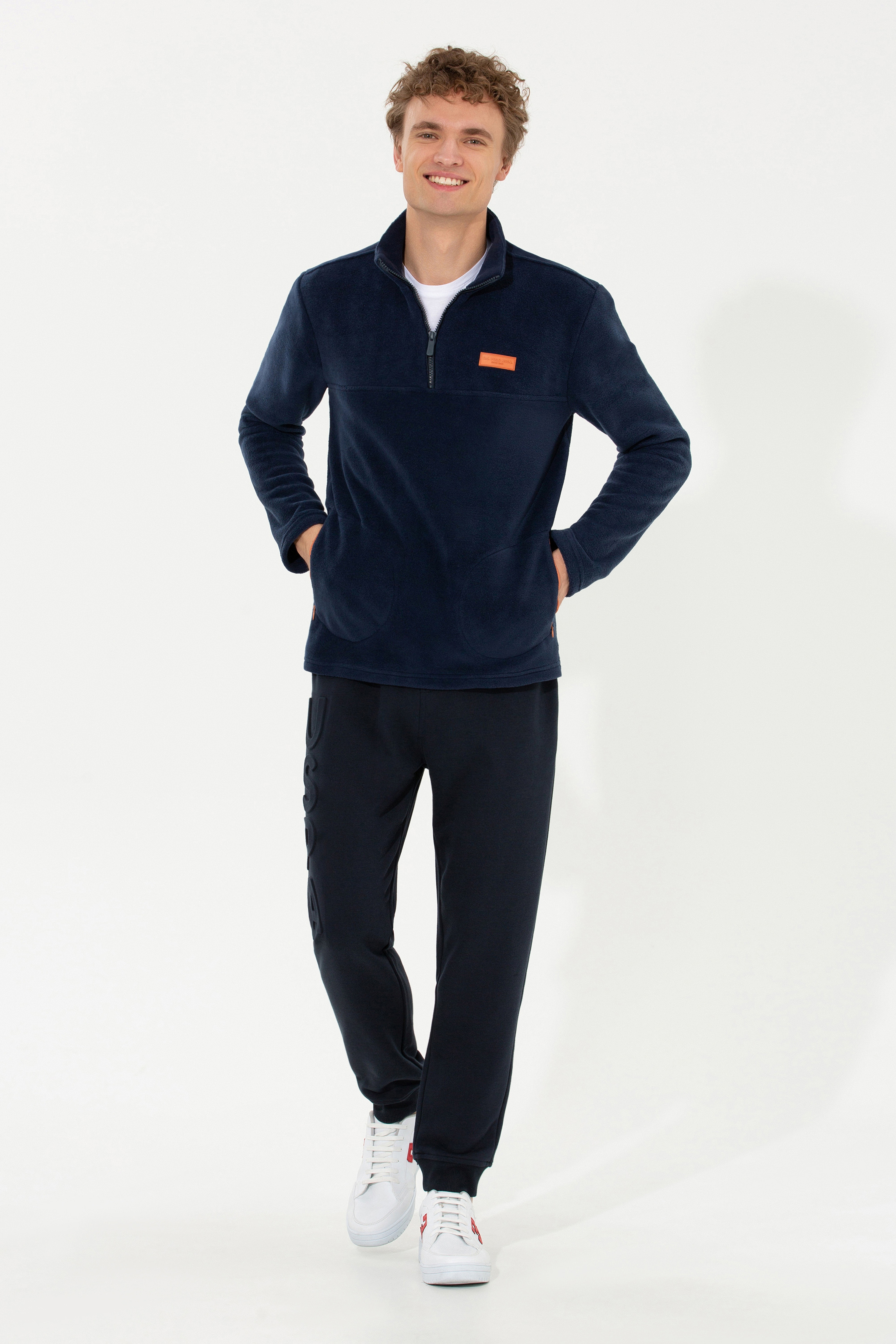 Erkek Lacivert Sweatshirt - Image 4