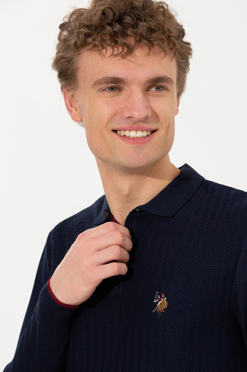 Erkek Lacivert Triko Kazak