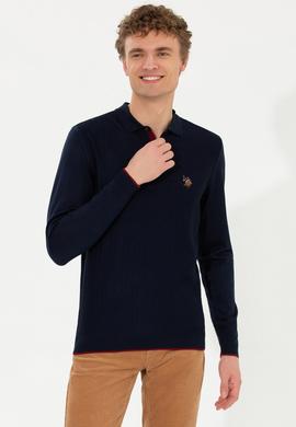 Erkek Lacivert Triko Kazak - 50256197012