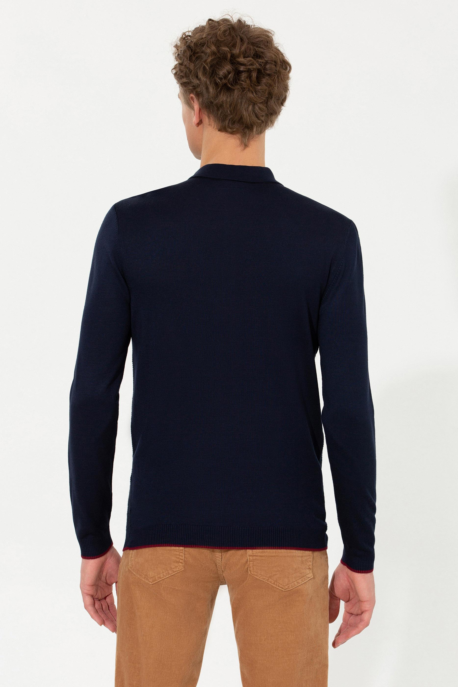 Erkek Lacivert Triko Kazak