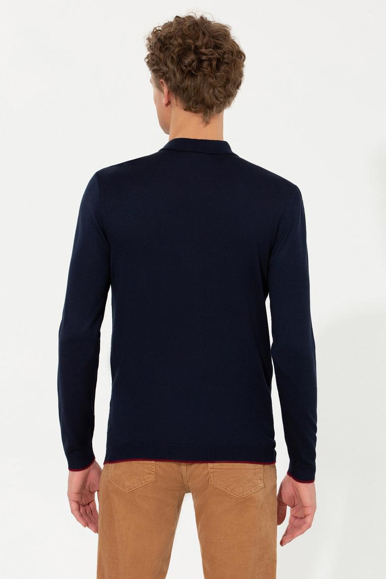 Erkek Lacivert Triko Kazak - 50256197012