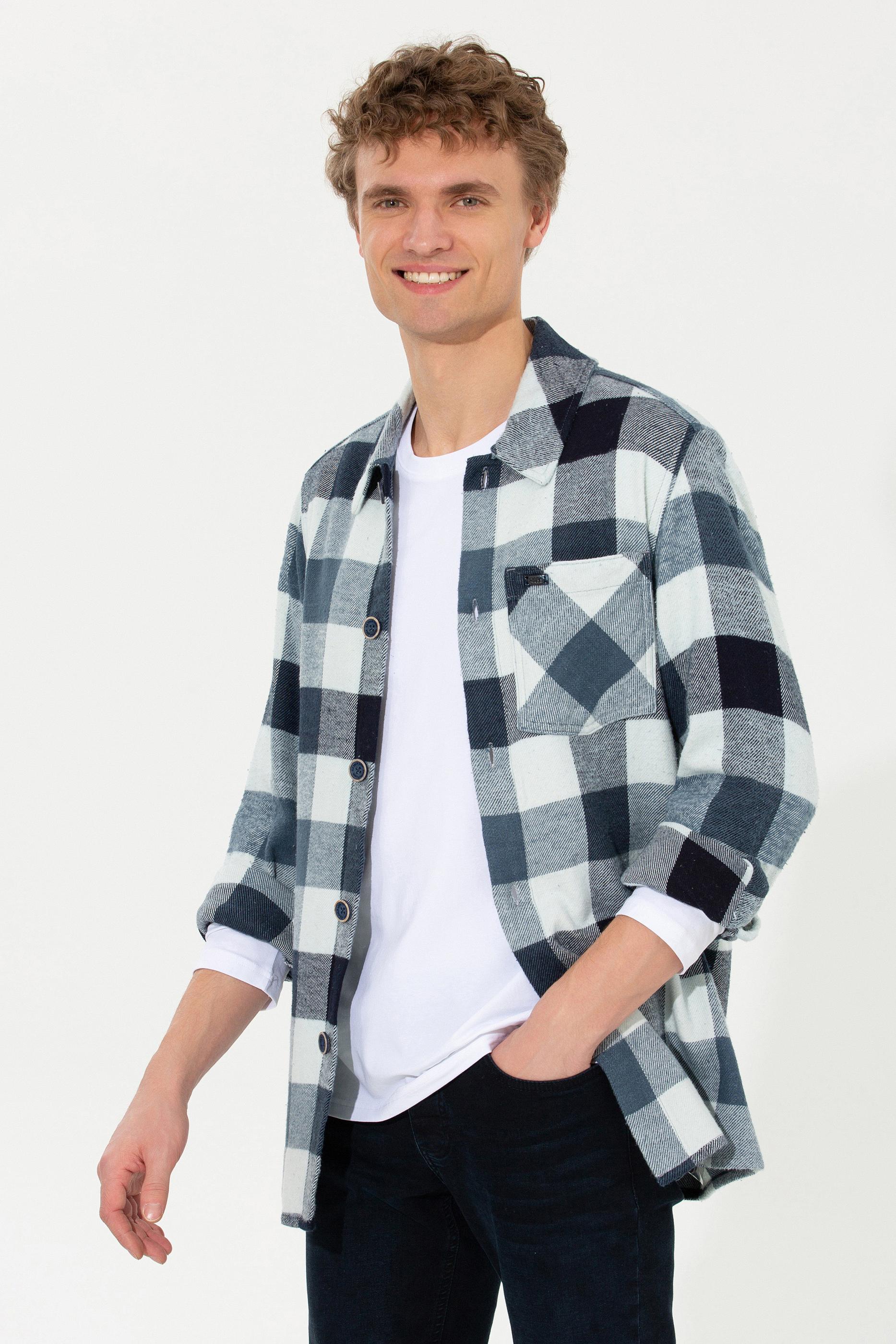 Erkek Mavi Jean Gömlek