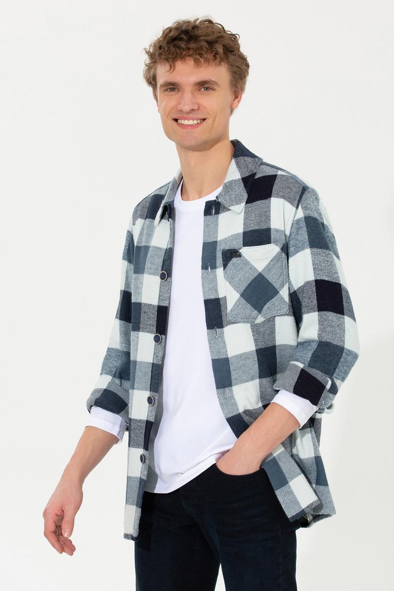 Erkek Mavi Jean Gömlek - 50252959011