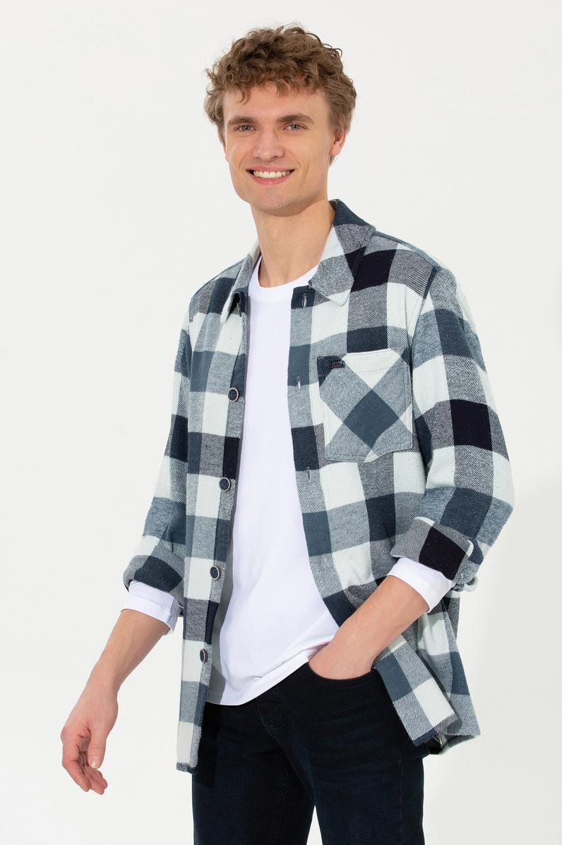 Erkek Mavi Jean Gömlek