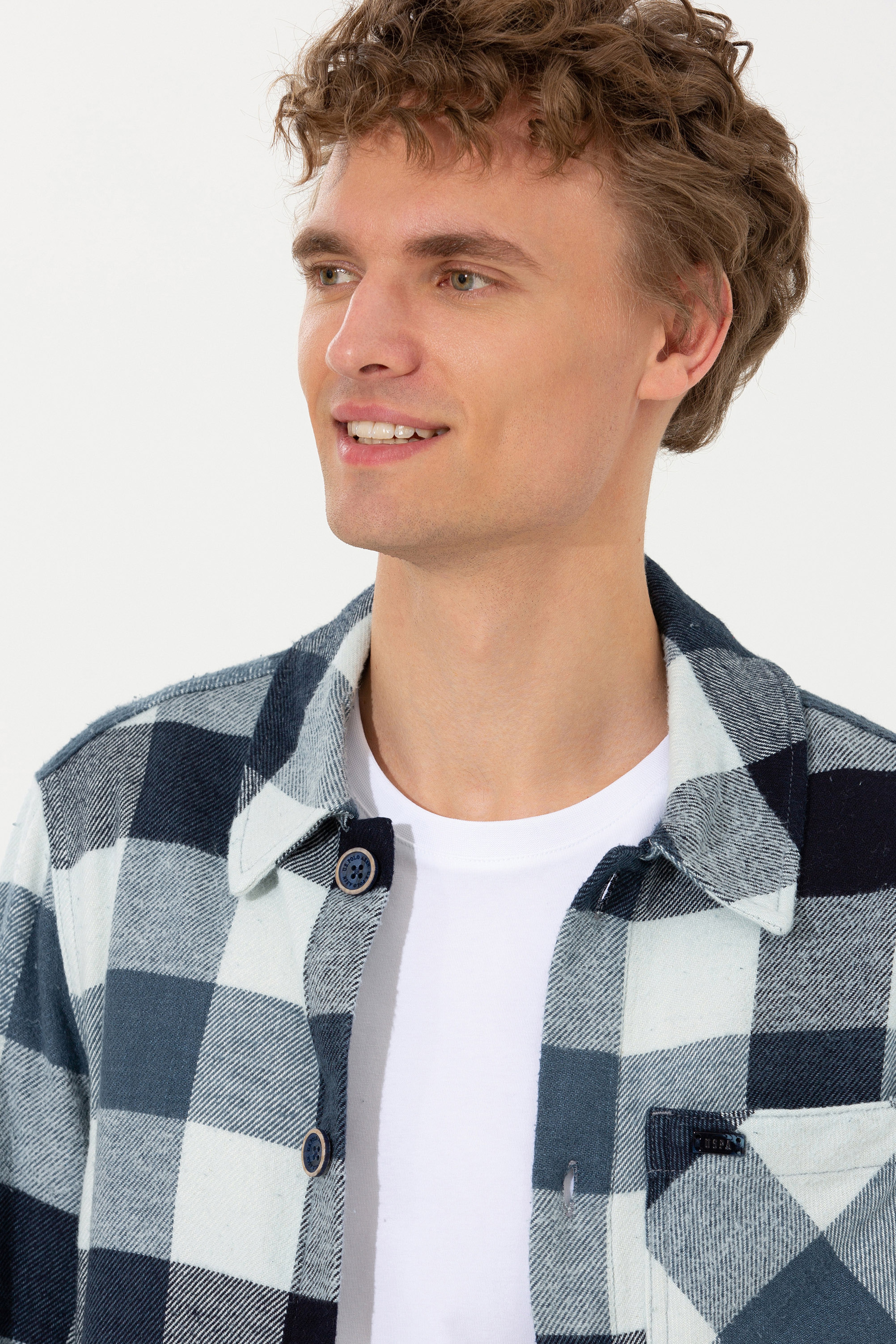 Erkek Mavi Jean Gömlek - Image 3