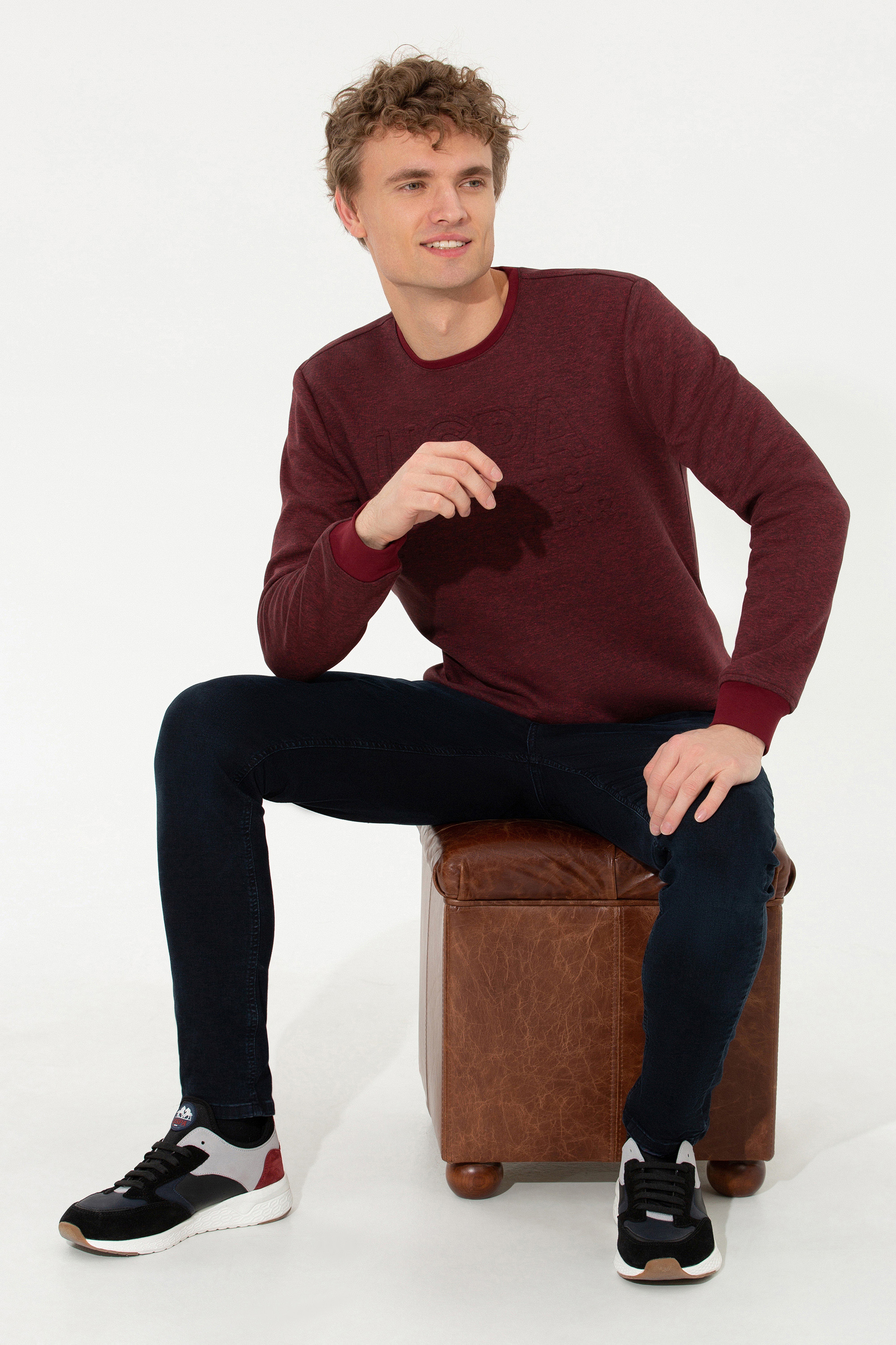 Erkek Vişne Sweatshirt - Image 4