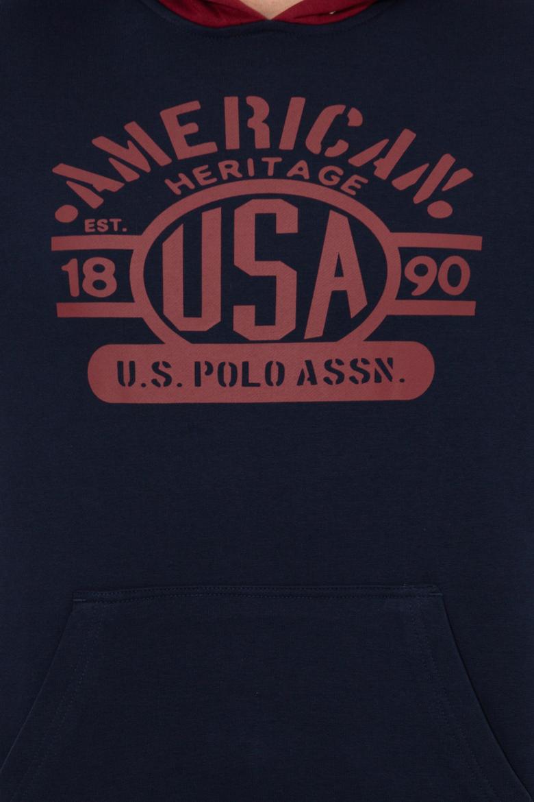 Erkek Lacivert Kapüşonlu Sweatshirt - 50257171008