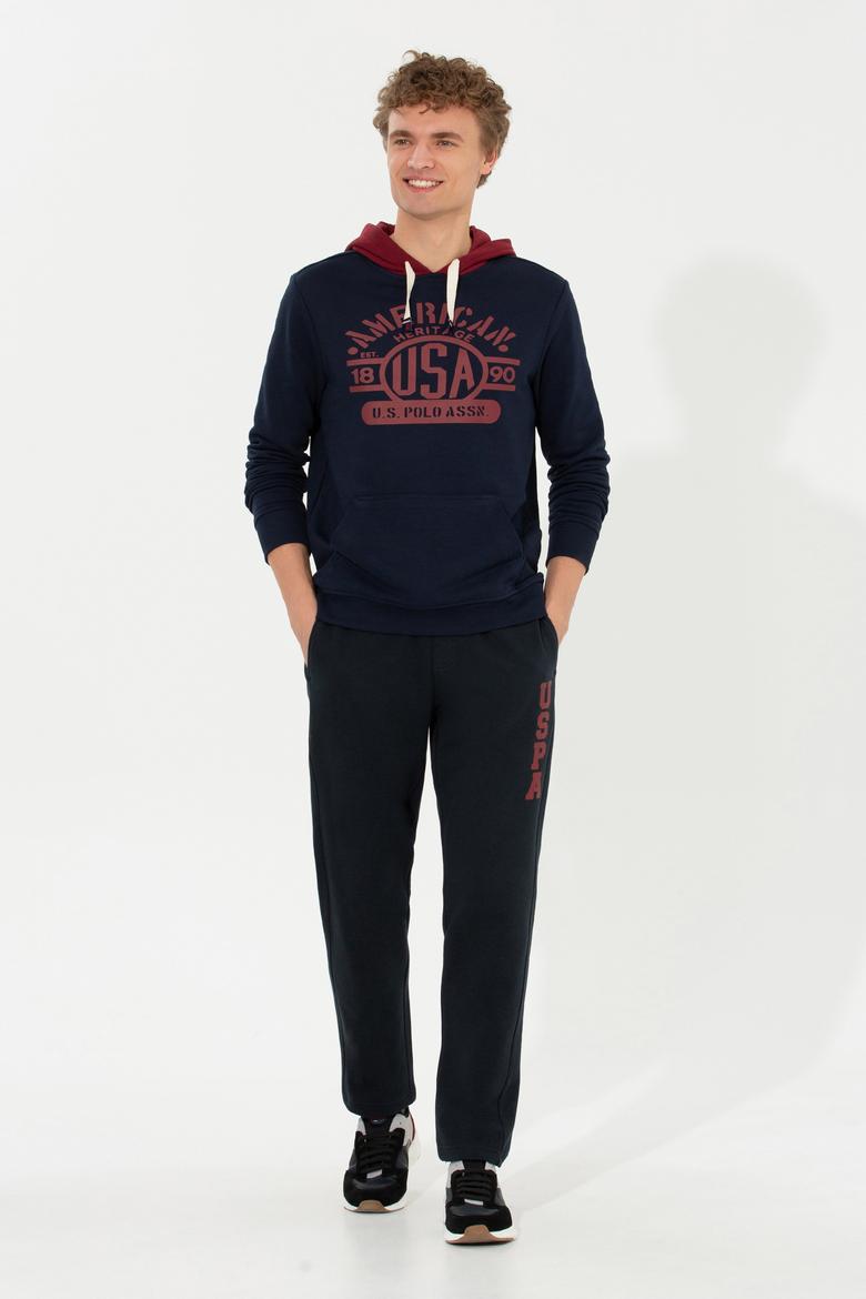 Erkek Lacivert Kapüşonlu Sweatshirt - 50257171008