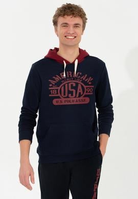 Erkek Lacivert Kapüşonlu Sweatshirt - 50257171008