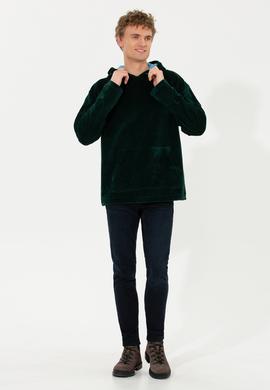 Erkek Yeşil Kapüşonlu Sweatshirt - 50253913024
