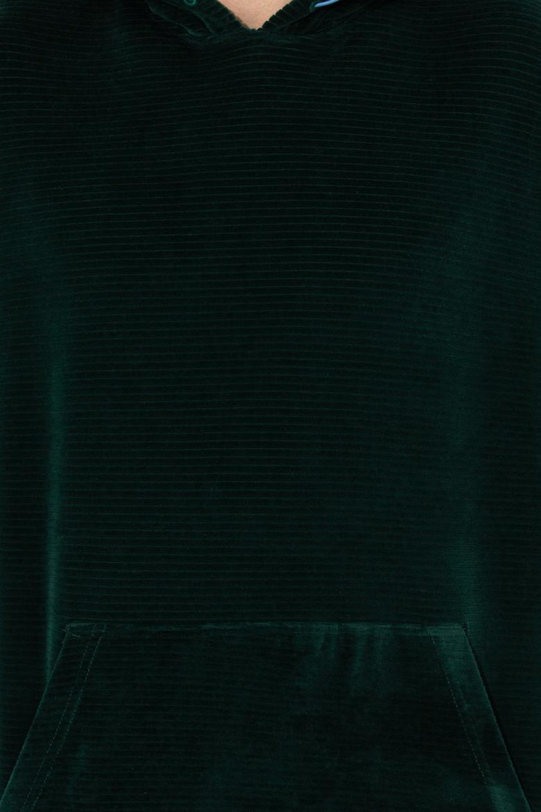 Erkek Yeşil Kapüşonlu Sweatshirt - 50253913024