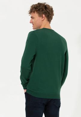 Erkek Yeşil Bisiklet Yaka Triko Kazak - 50256637006