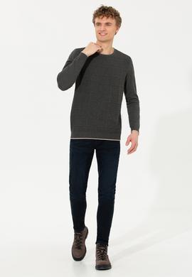 Erkek Antrasit Melanj Kazak - 50256637016