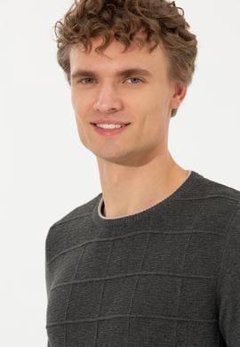 Erkek Antrasit Melanj Kazak - 50256637016