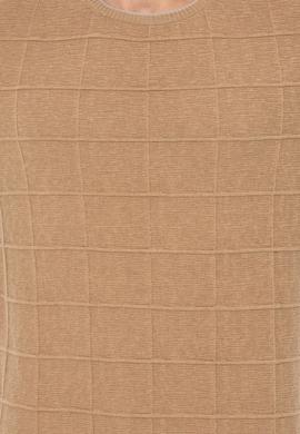 Erkek Camel Melanj Bisiklet Yaka Triko Kazak - 50256637023