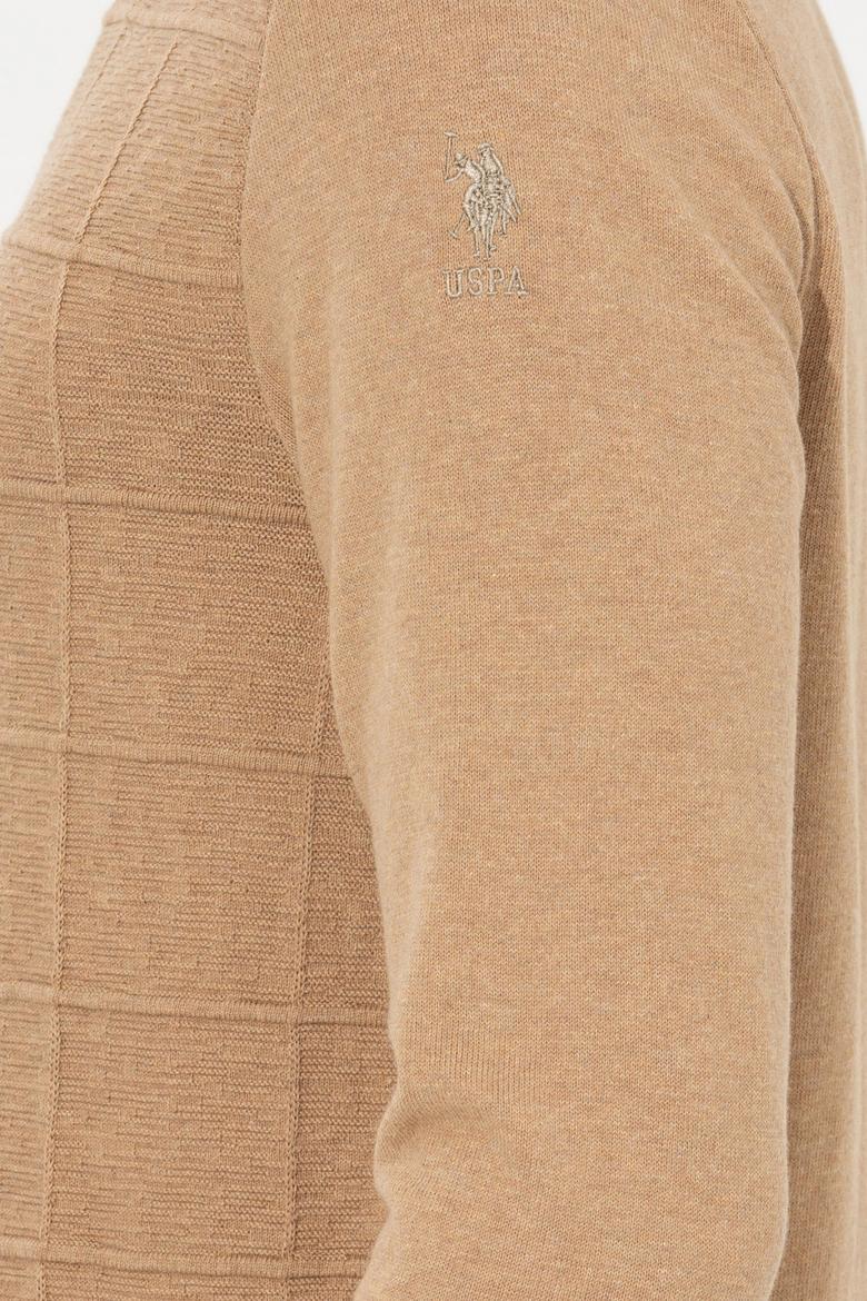 Erkek Camel Melanj Bisiklet Yaka Triko Kazak - 50256637023