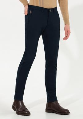 Erkek Lacivert Kanvas Pantolon - 50263741071