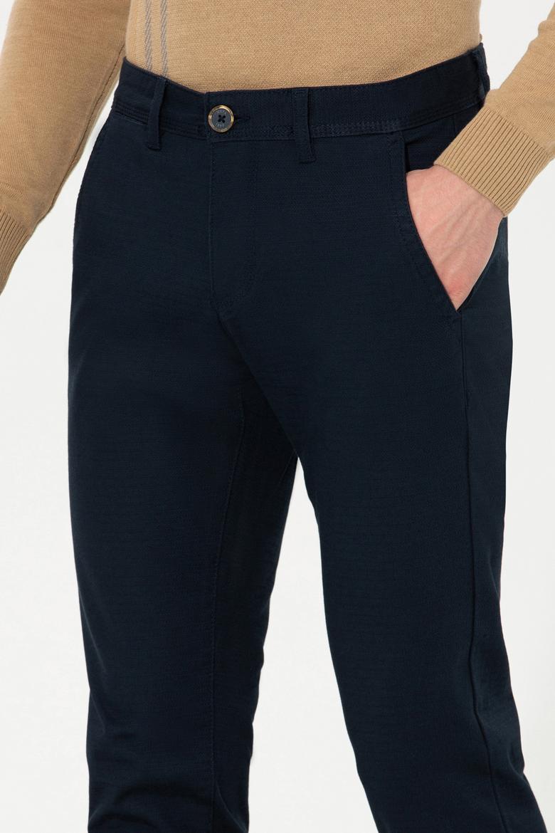 Erkek Lacivert Kanvas Pantolon - 50263741071