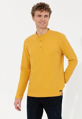 Erkek Safran Dik Yaka Sweatshirt - 50253447012