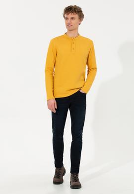 Erkek Safran Dik Yaka Sweatshirt - 50253447012