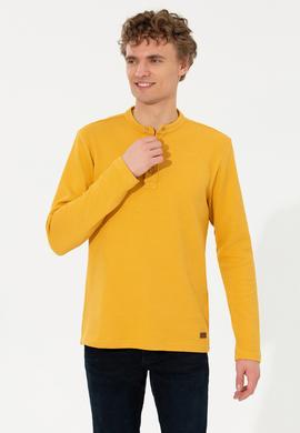 Erkek Safran Dik Yaka Sweatshirt - 50253447012