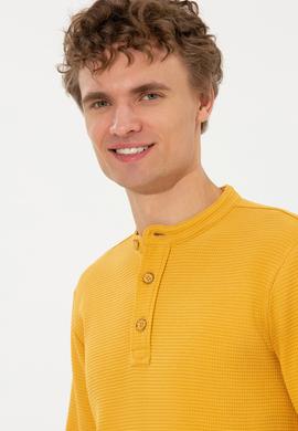 Erkek Safran Dik Yaka Sweatshirt - 50253447012