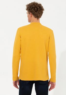 Erkek Safran Dik Yaka Sweatshirt - 50253447012
