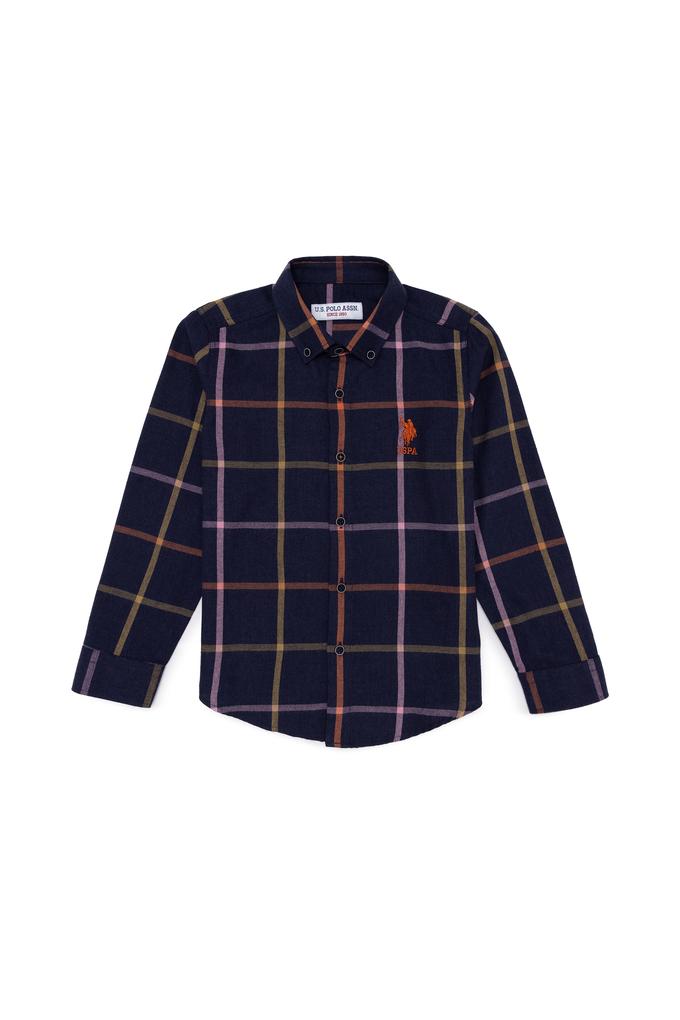 Erkek Çocuk Lacivert Uzun Kollu Gömlek