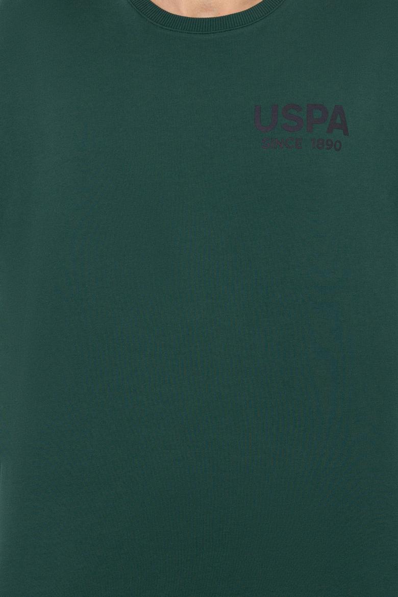 Erkek Yeşil Bisiklet Yaka Sweatshirt - 50257198026