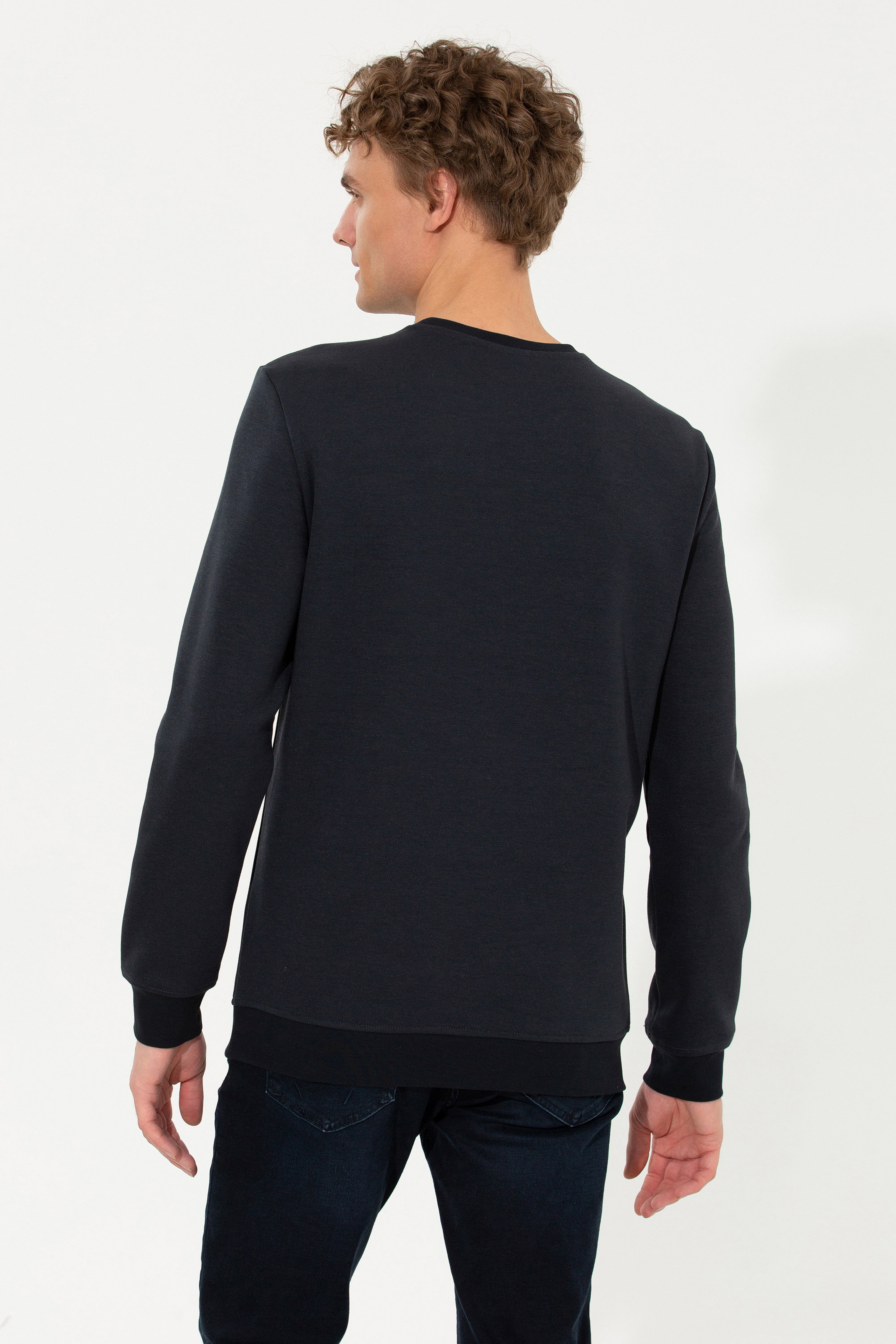 Erkek Lacivert Sweatshirt