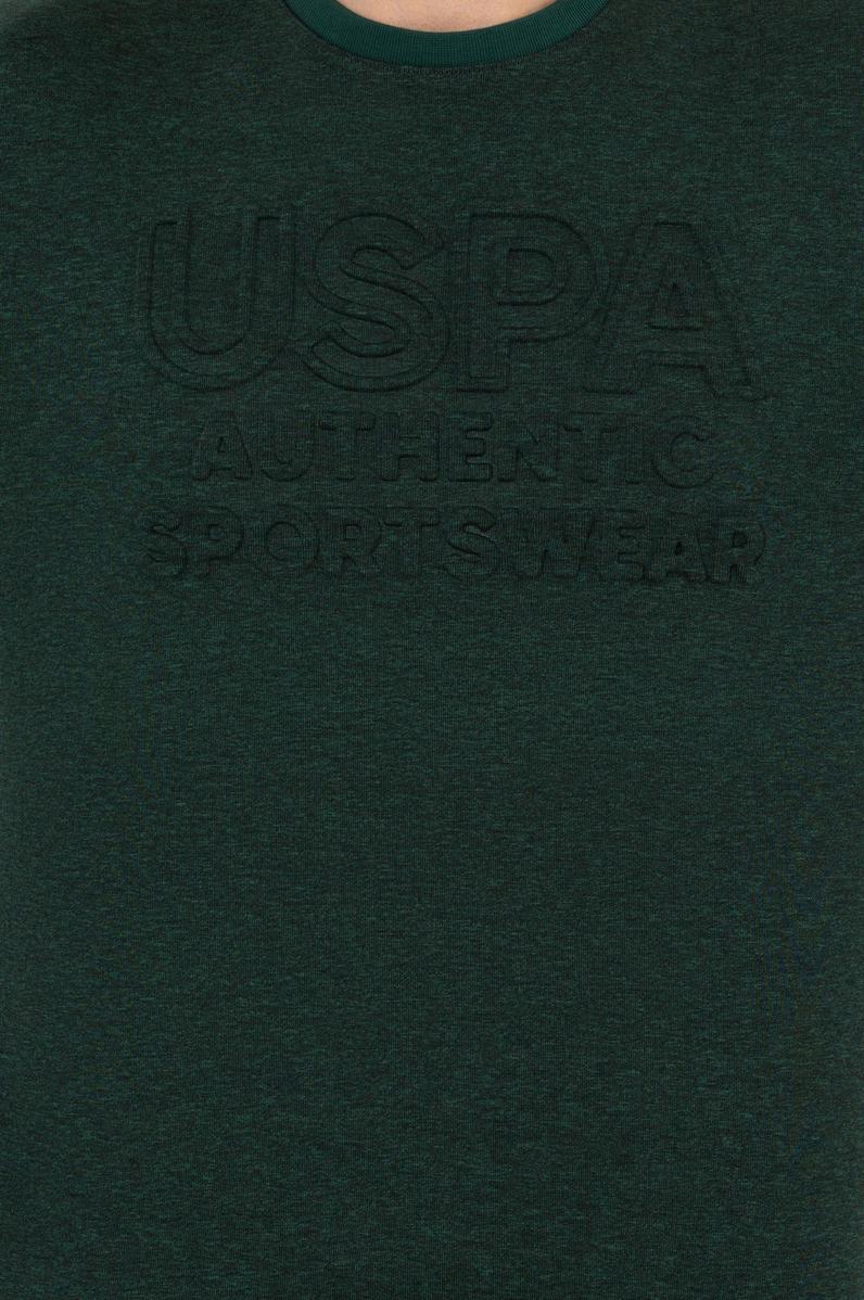 Erkek Yeşil Bisiklet Yaka Sweatshirt