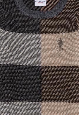 Erkek Çocuk Gri Melanj Bisiklet Yaka Triko Kazak - 50253321022