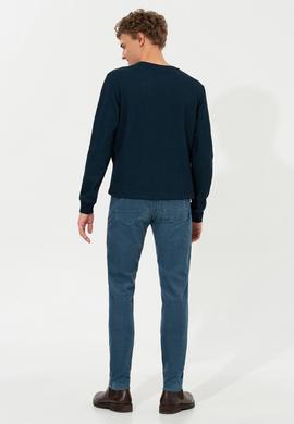 Erkek Kobalt Mavi Kanvas Pantolon - 50253471001