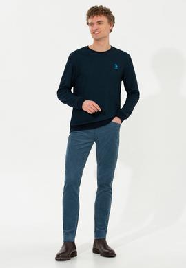 Erkek Kobalt Mavi Kanvas Pantolon - 50253471001