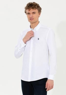 Erkek Beyaz Uzun Kollu Basic Gömlek - 50256697014
