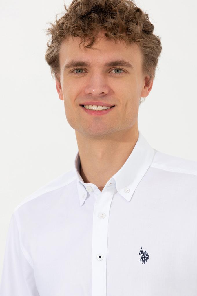 Erkek Beyaz Uzun Kollu Basic Gömlek