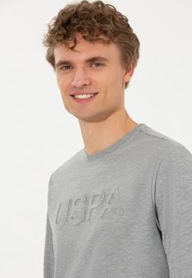 Erkek Gri Melanj Basic Sweatshirt - 50254503042