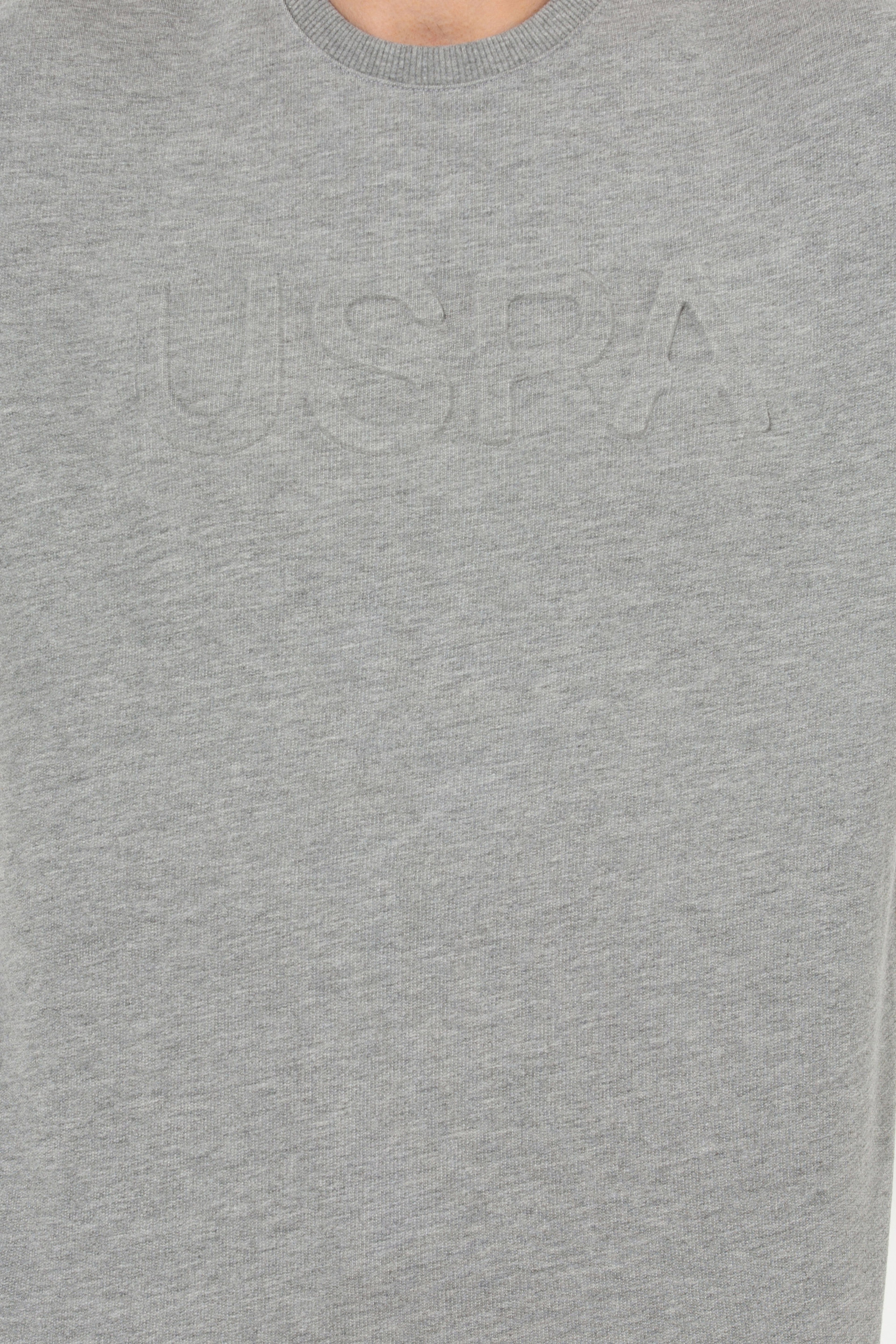 Erkek Gri Melanj Basic Sweatshirt