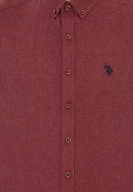 Erkek Bordo Uzun Kollu Basic Gömlek - 50262359001