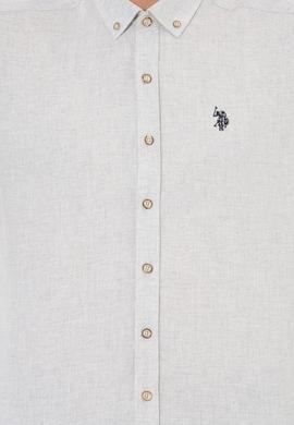 Erkek Ekru Uzun Kollu Basic Gömlek - 50262359010