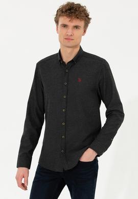 Erkek Siyah Uzun Kollu Basic Gömlek - 50262359028